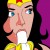 Wonderwoman eating a banana. Wonderwoman eating a banana.