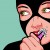Catwoman brushing her teeth. Catwoman brushing her teeth.