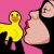 Catwoman and her rubber duck. Catwoman and her rubber duck.