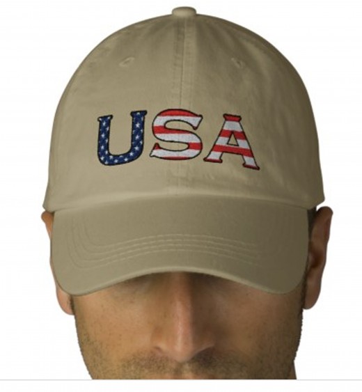 Khaki cap with embroidered USA in red, white & blue Stars & Stripes motif lets you display your patriotism wherever you go and whatever you're doing! You can visit the product page by clicking the blue text below.