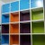 The combined colorful cabinet taken from the top The combined colorful cabinet taken from the top