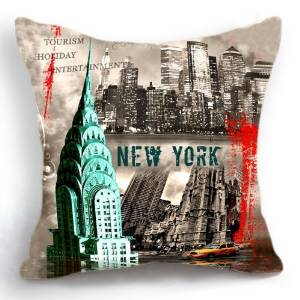 New  York City Scene Accent Pillow Cover
