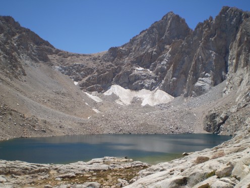 Mount McAdie and Consultation Lake from the Mount Whitney trail.
