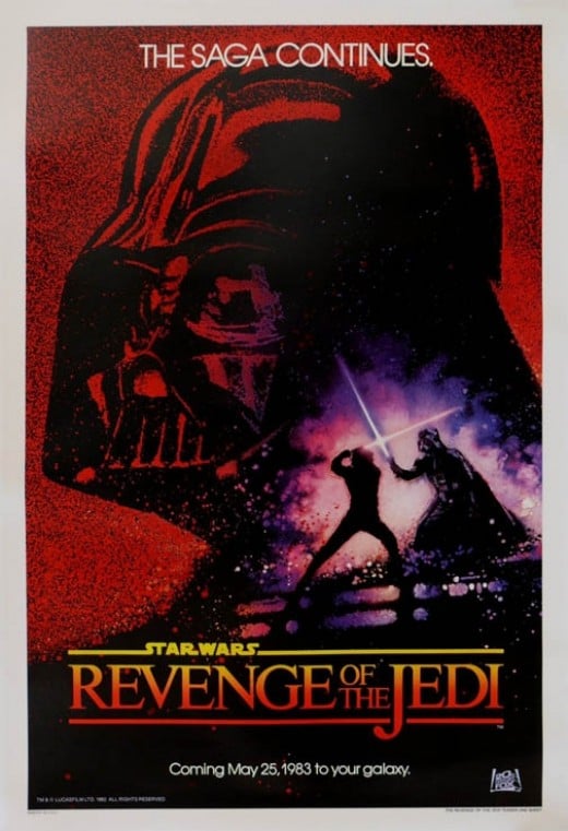 revenge of the jedi poster ebay