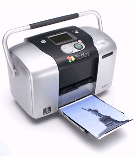 A dedicated, compact photo printer