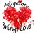 Red Rose Petal Heart Design - Adoption Brings Love Red Rose Petal Heart Design - Adoption Brings Love