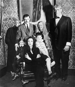 The Addams Family were weirder than the Munsters, but just as much fun. Addams Family photo card.