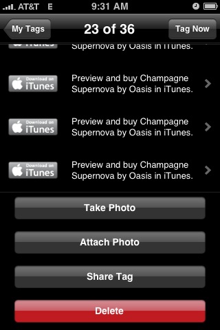 More options for the song