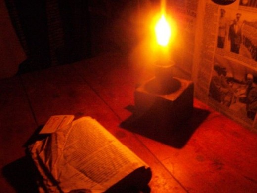 Most huts only have one candle for light in the evening.
