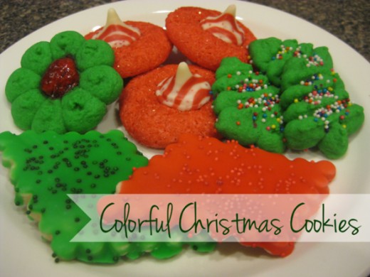 colorful christmas cookies