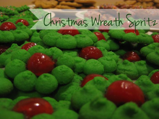 christmas wreaths spritz cookies