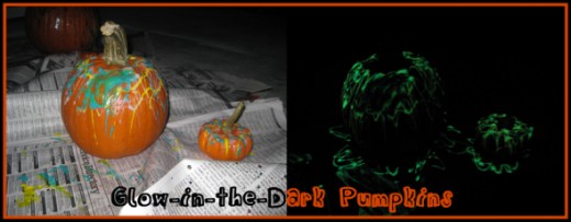 glow in the dark paint pumpkins