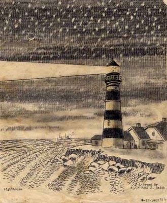 "Lighthouse on a Starry Night"