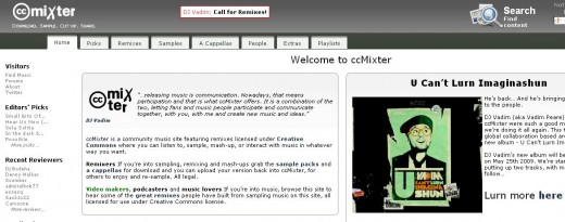 Web snapshot of http://ccmixter.org/