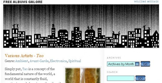 Website snapshot of http://freealbums.blogsome.com/
