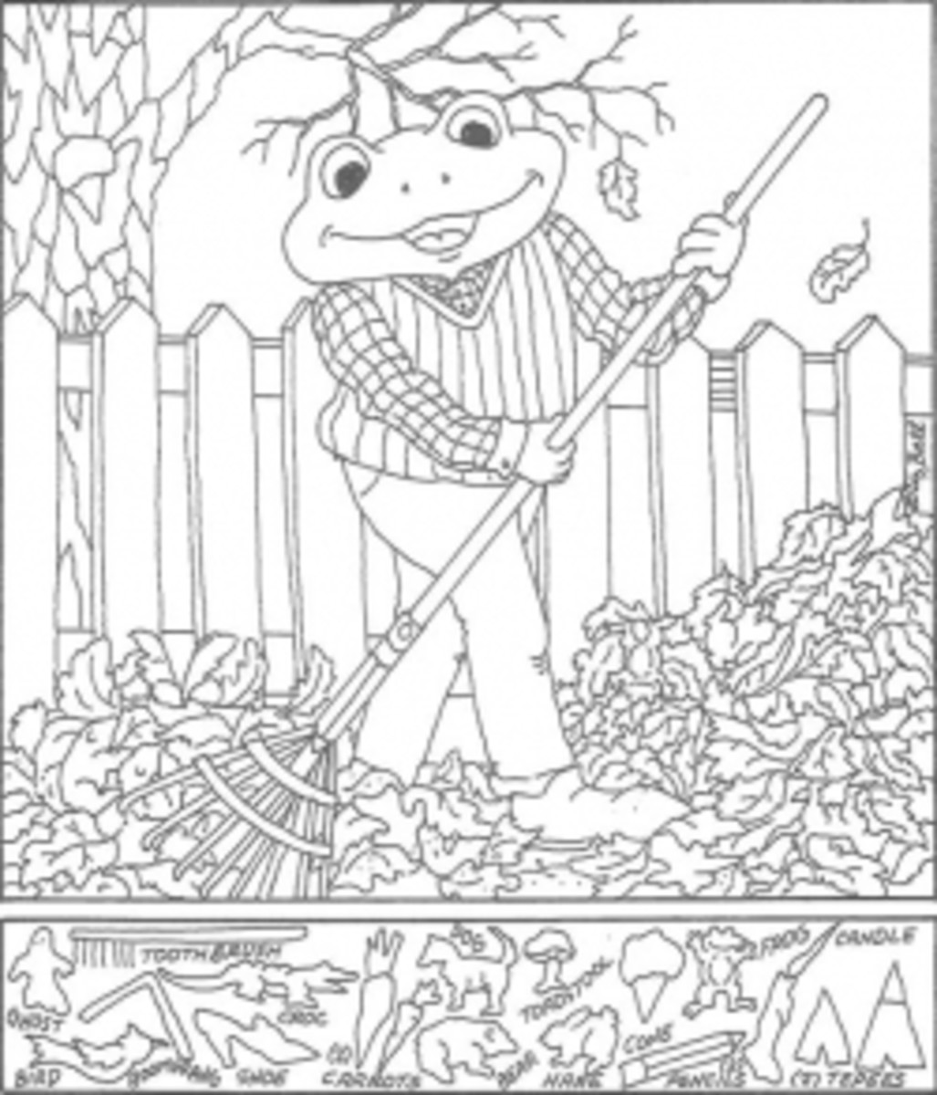 Hidden Pictures Coloring Sheets | Pages | Printables | Hubpages