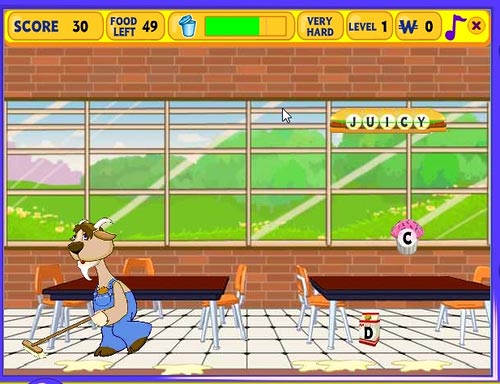 Webkinz 'Lunch Letters' Game