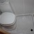 Toilet and shower tray, the basin is folder up left above toilet and folds down for use Toilet and shower tray, the basin is folder up left above toilet and folds down for use