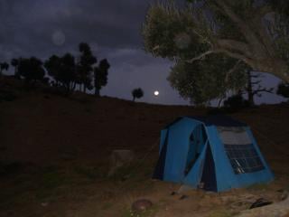 At night, camping becomes a pure adventure with hardships to over come and beauty all around you.