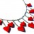 Red Heart Drop Charm Necklacewww.SammysBeadworks.etsy.com