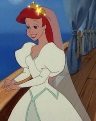 Dress side, front panel and petals