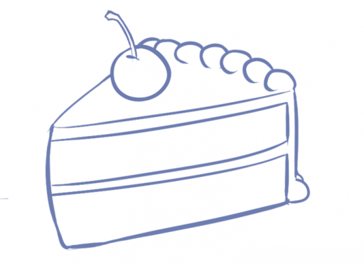 How to Draw a Kawaii Cute Cake Slice FeltMagnet