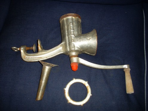 The pieces of my hand machine.