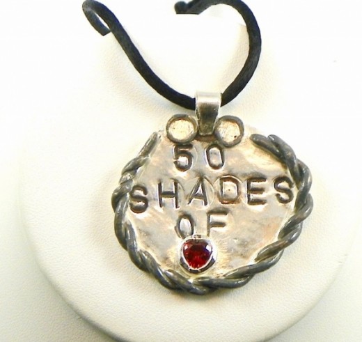 50 Shades of Grey Necklace, Handmade