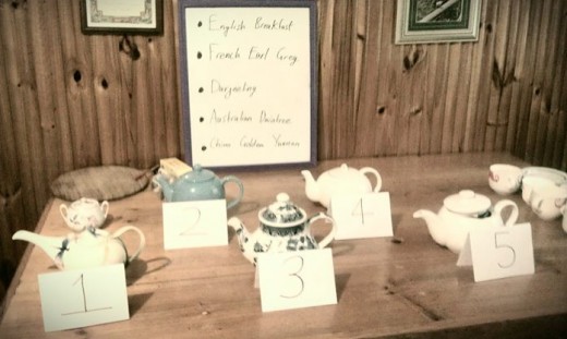 Blind tea tasting setup from my 25th birthday
