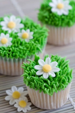 decorated with flowers cupcakes