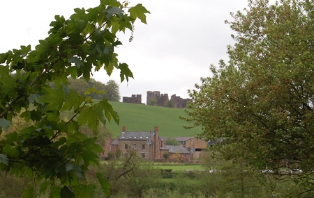 Goodrich Castle overlooking the bridge