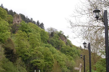 Symonds Yat Rock from the Saracens Head car park. This is a good place for camping and caravans as well.