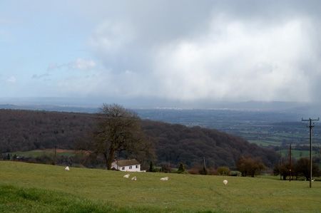 Gloucester in the distance across the Severn Valley