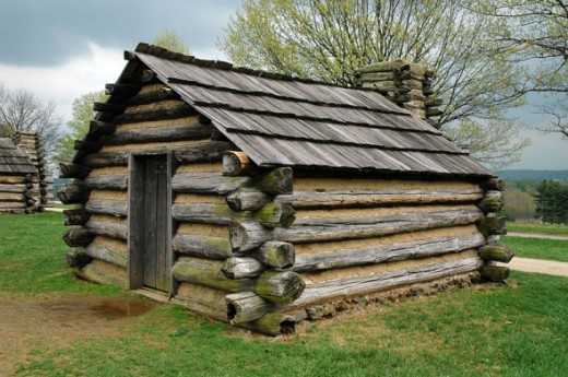 Sample of a log cabin at Valley Forge, Pennsylvaniawww.answers.com/topic/valley-forge