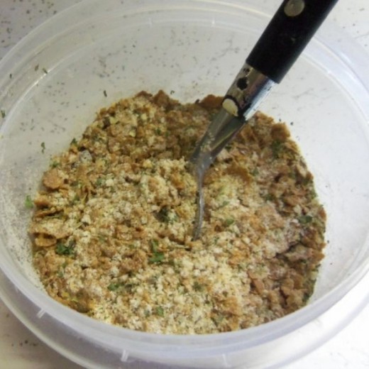 Mix the dry ingredients together.  See recipe for amounts.