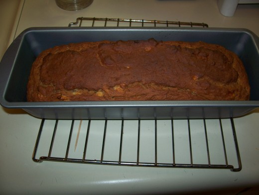 Bake at 325.  This one turned out a bit darker than usual because I left it in the oven a little longer, but it was still as moist as ever.