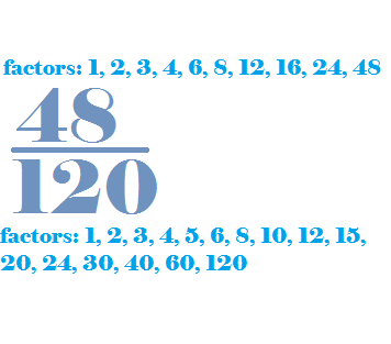 To start reducing a fraction, find the factors of each number.