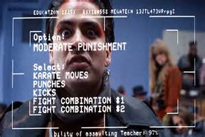Robot teachers have eye on troublemaker.
