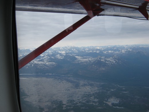 Views from the airplane near Denali