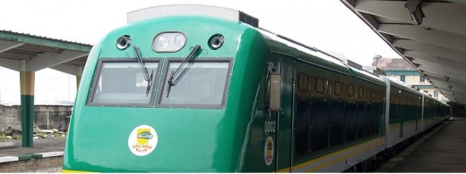  A train that operates in Nigeria. The picture shows part of the train used in Nigeria. 