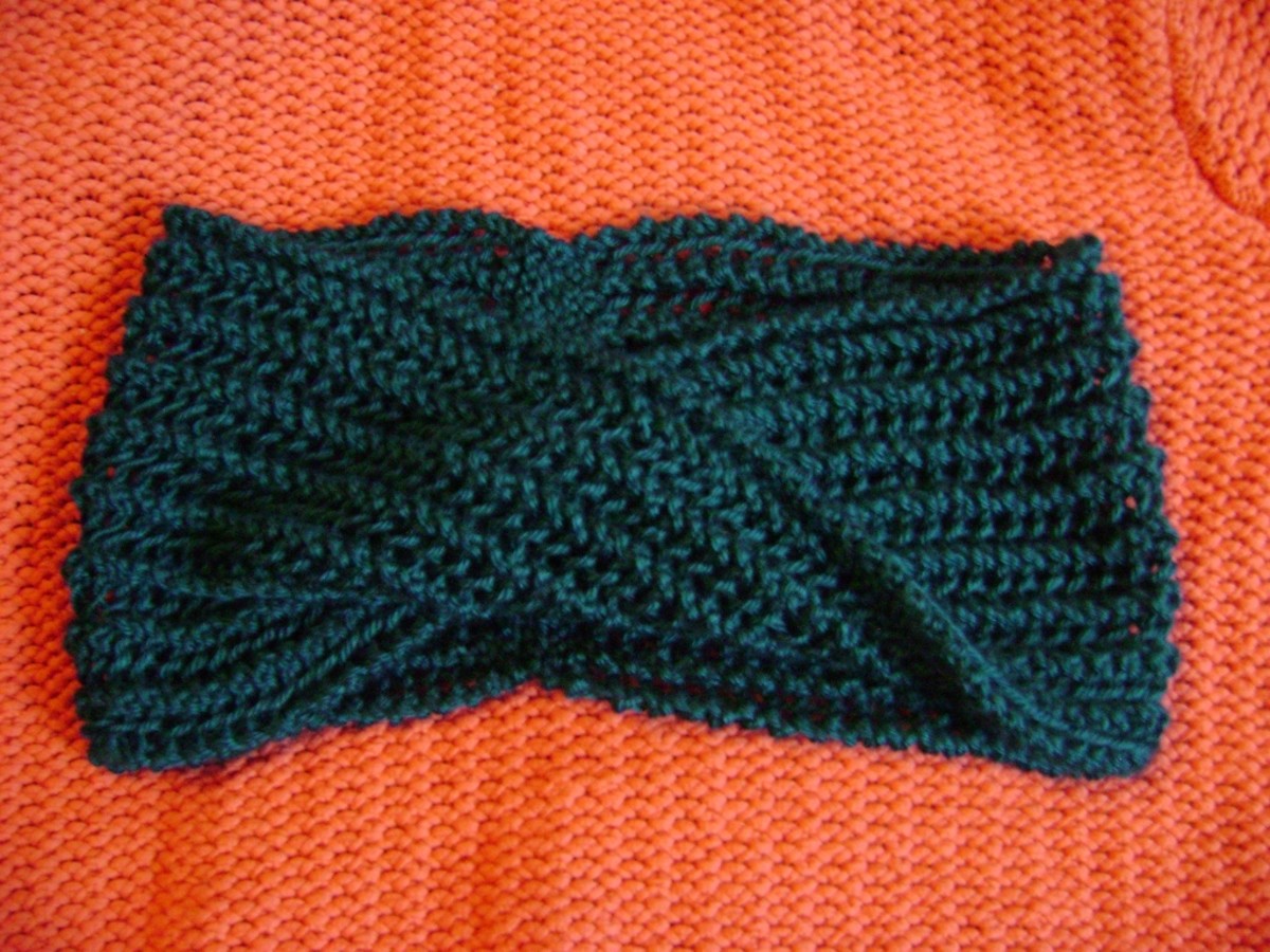 Lace cowl created by author