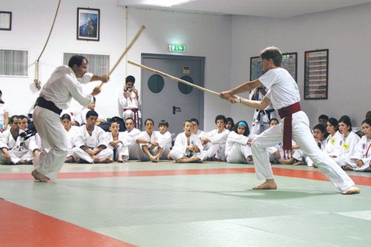 Martial Arts Hanbo Short Bo Practice Training Wooden Staff