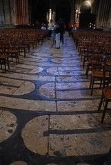 Chartres Cathedral Labyrinth with chairs