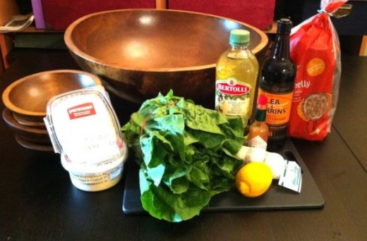 Ingredients - How to make a caesar salad