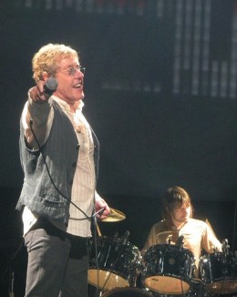 Roger Daltrey on stage with The Who