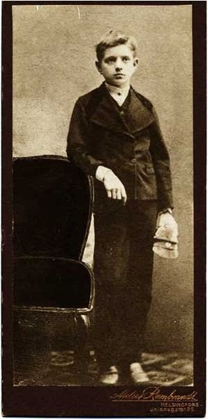 Sibelius as a somber young student in Finland