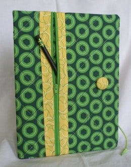 Here's a cool idea either find an existing book cover &amp; include a pouch for pens or make your own!