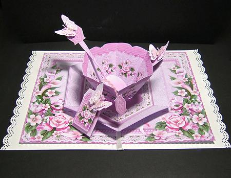 pink peonies and butterflies teacup