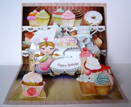 the tea shop pop up card