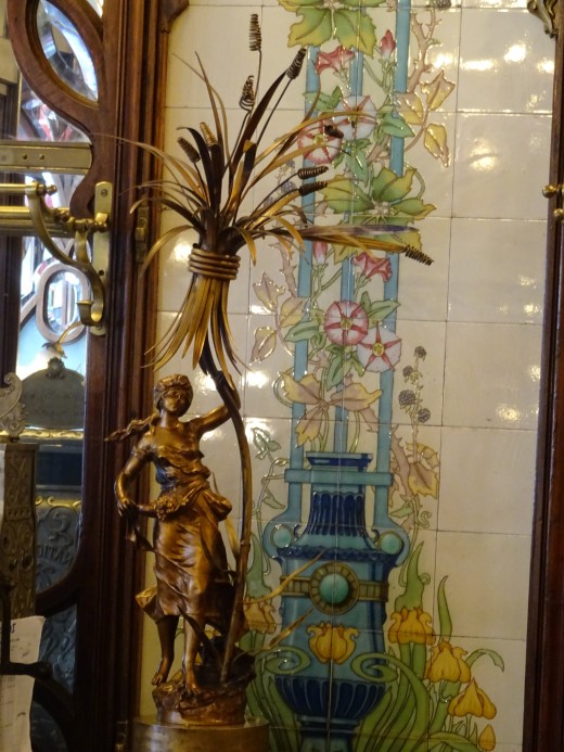 Decoration in a lovely old cafe, Paris